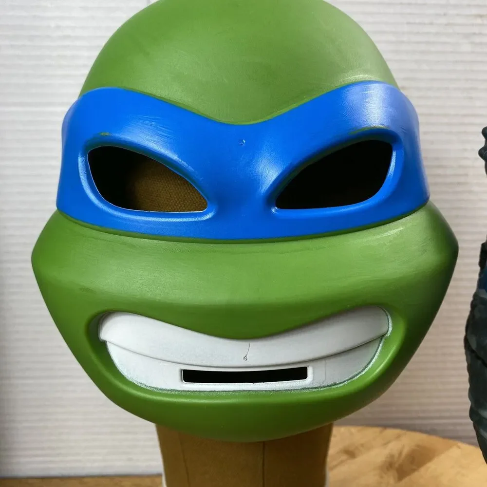 Deluxe Leonardo Ninja Turtle & Jurassic World Blue Raptor Mask Costume Lot 6